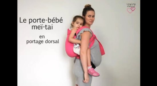 Vidéo MEI-TAI : portage dos mise au dos bambin + finitions nouages pour femme enceinte